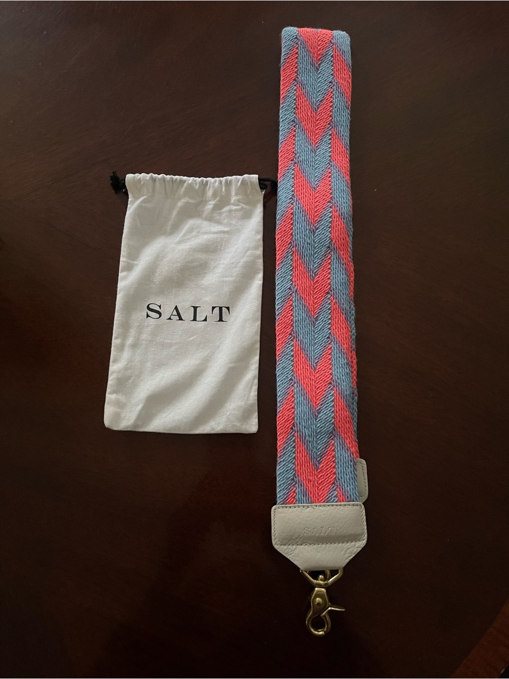 The Classic Salt Pink & Light Blue Chevron Shoulder Strap